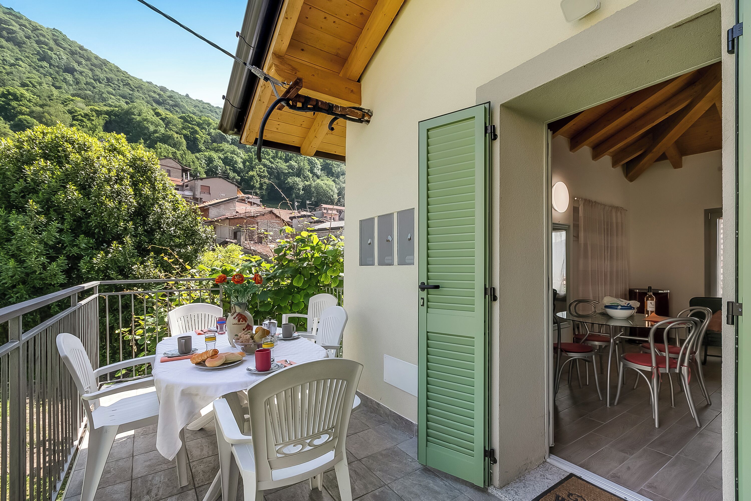 Familienvilla, Mehrere Schlafzimmer, Bergseite (Residenza Quadrifoglio) | Balkon