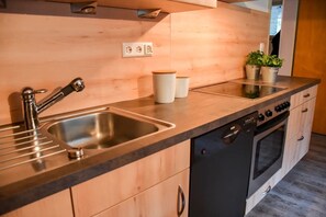 Fridge, oven, stovetop, dishwasher