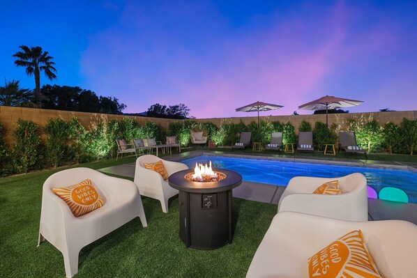 A heated pool