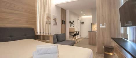 1 slaapkamer, een strijkplank/strijkijzer, wifi, beddengoed