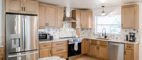 Microwave, oven, stovetop, dishwasher
