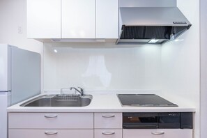 Family Apartment, Balcony | Private kitchen