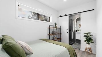 1 sovrum och sängkläder