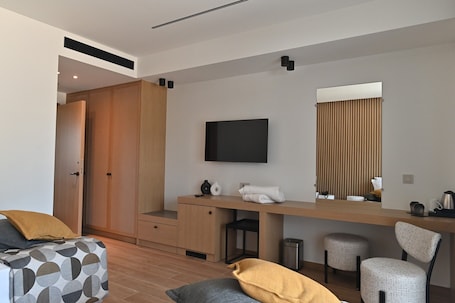 Minibar, caja de seguridad en la habitación y escritorio . TERRA VINUM