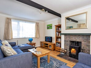 Fernseher, Kamin