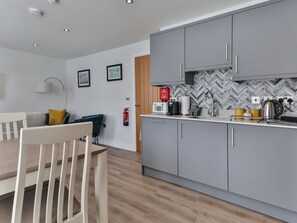 Microwave, oven, dishwasher, high chair