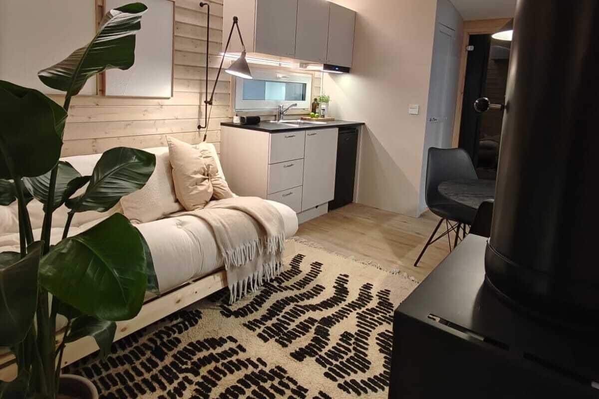 Premium bedding, memory foam beds, blackout drapes, soundproofing