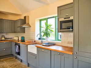 Microwave, oven, dishwasher, high chair