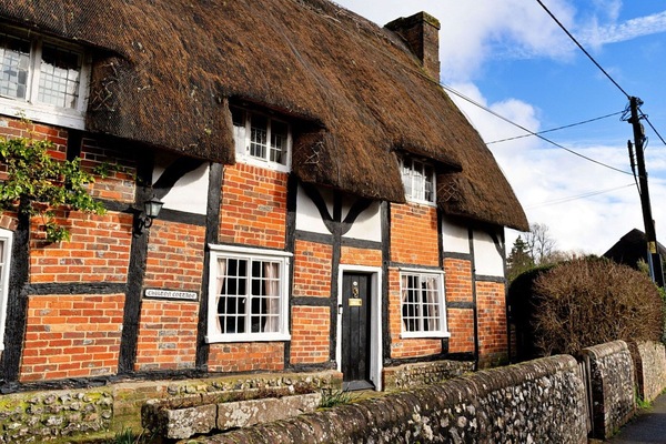 Maison, Chalet, Toit, Brickwork, Zone Rurale, Domicile, Porte, Brique, Pente, À Déchaumer