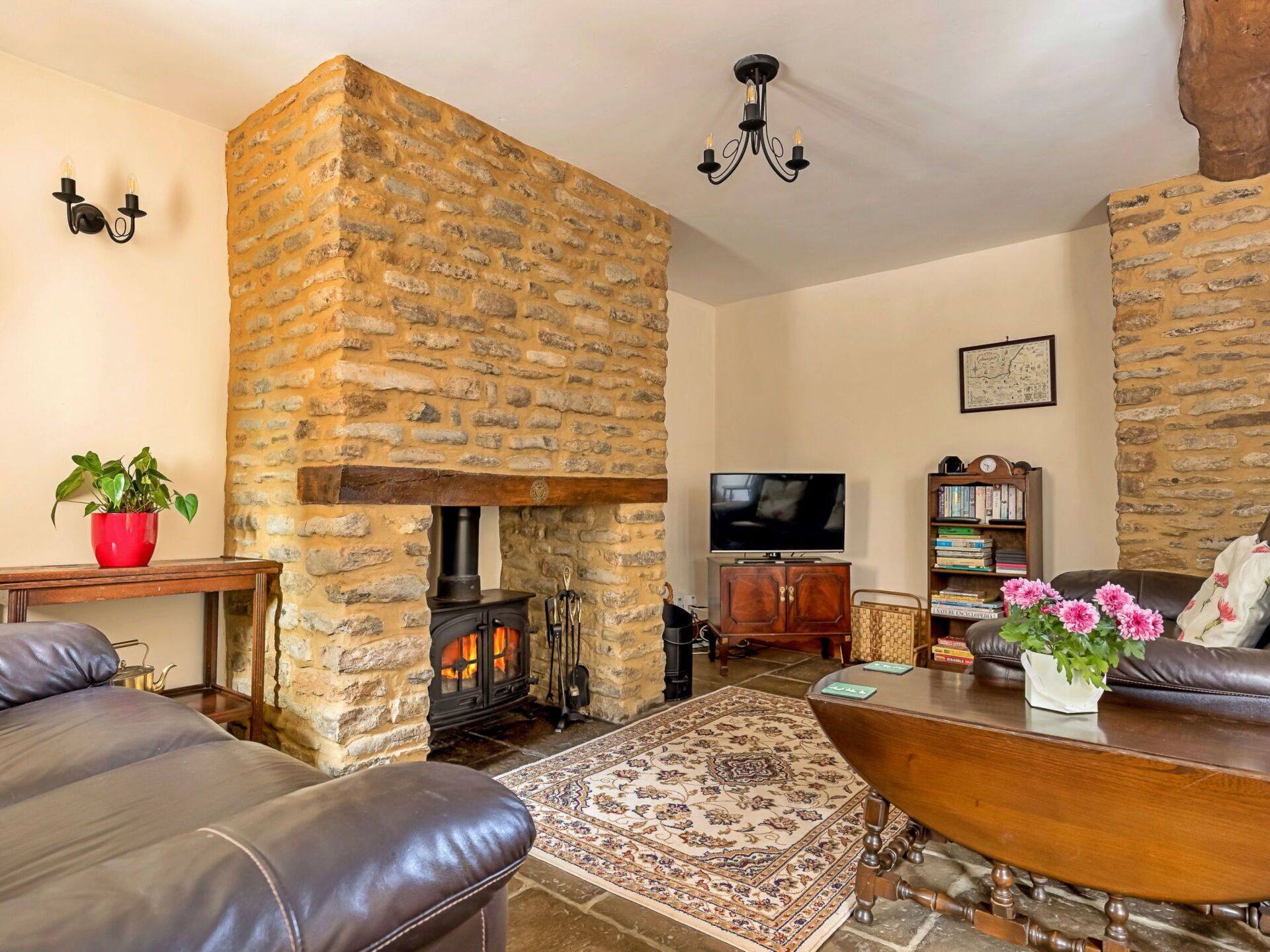 TV, fireplace, DVD player