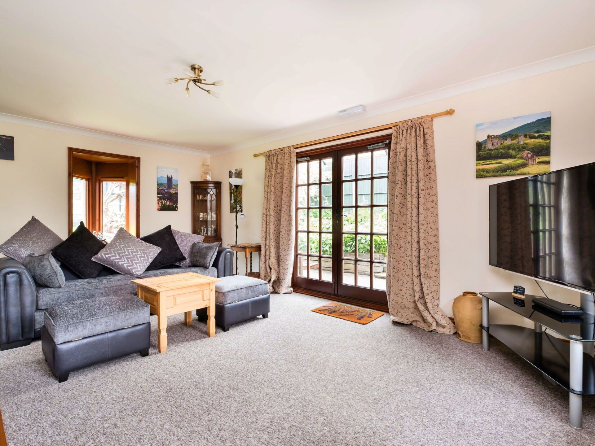 TV, fireplace, DVD player