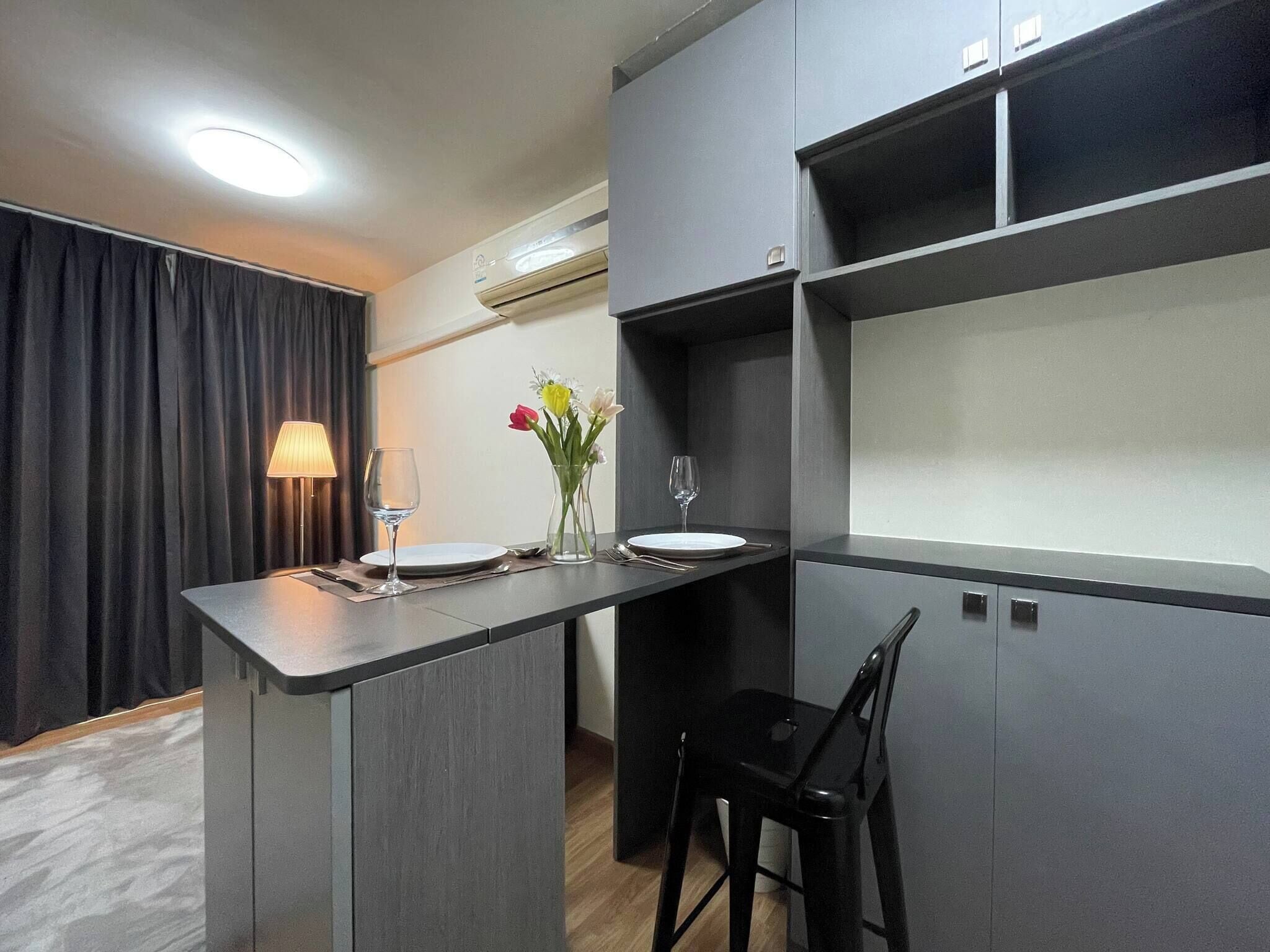 Condo, 1 habitación, balcón, vista a la ciudad | Interior