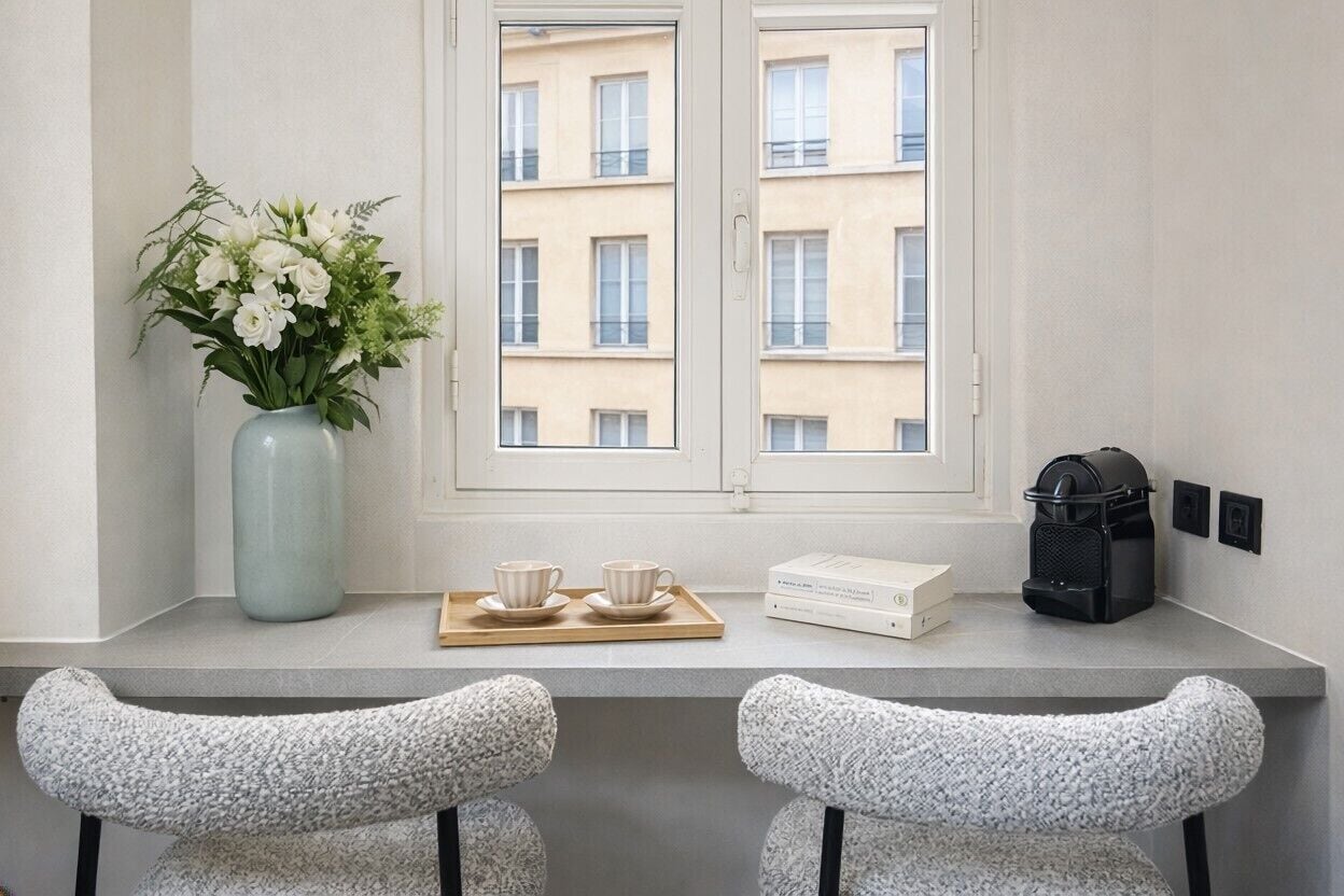 Superior Apartment, Courtyard View | Private kitchen | Espresso maker, electric kettle, toaster, freezer