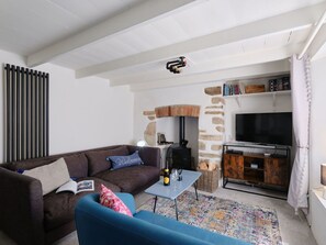 TV, fireplace, DVD player - Beautiful  villa for 6 people with WIFI, TV and pets allowed (Tywardreath)