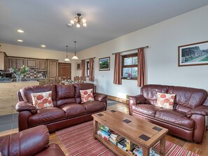 TV, fireplace - Stunning  villa for 6 guests with hot tub, WIFI, TV and pets allowed (Aberystwyth)
