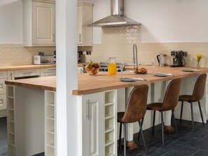 Microwave, oven, dishwasher, high chair