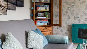 TV, fireplace, DVD player