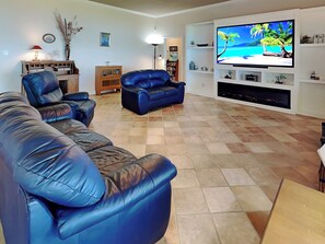 TV connectée, cheminée