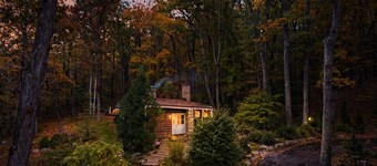 Secluded Cabin Retreat on 6 Acres w/ Fireplace, Trails, Creek & Record Player