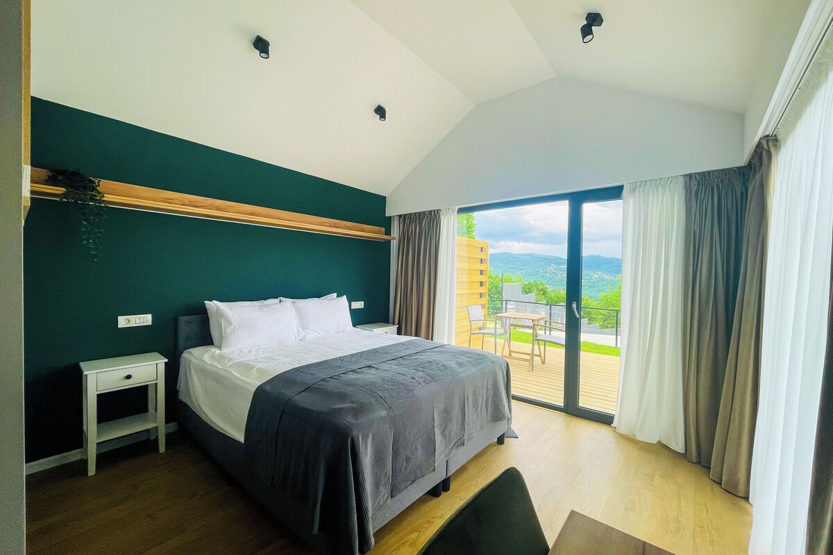 Cadar kapas Mesir, peralatan tempat tidur premium, busa memori 