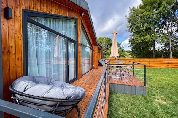 Småhus – deluxe, dalutsikt | Terrasse/patio