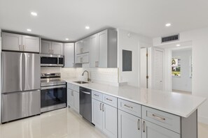 Microwave, oven, stovetop, dishwasher