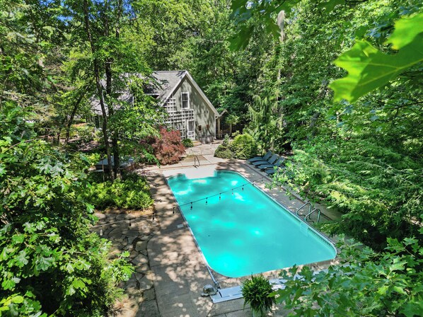 A heated pool