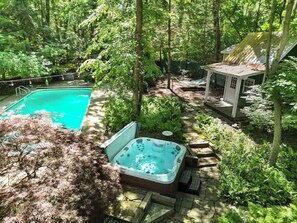 A heated pool