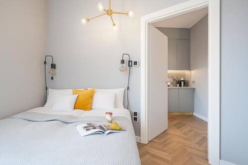 Classic Apartment | Laptop workspace, blackout curtains, soundproofing, iron/ironing board
