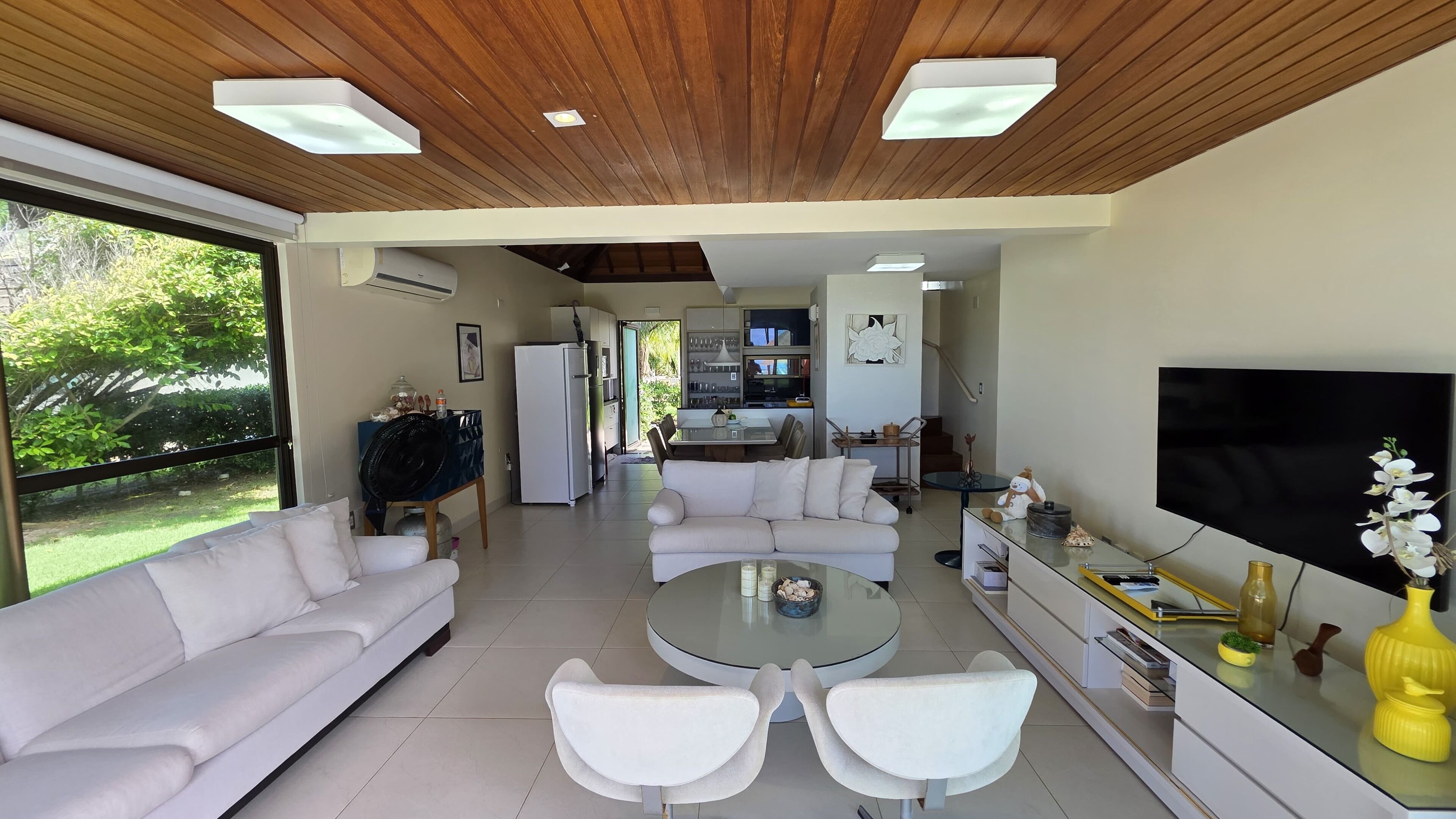 Bangalô luxo, vista para a praia | Área de estar