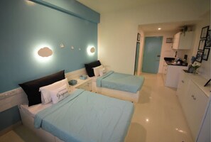 Premium bedding, memory-foam beds, desk, free WiFi
