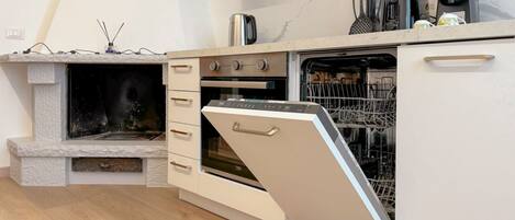 Microwave, oven, stovetop, dishwasher