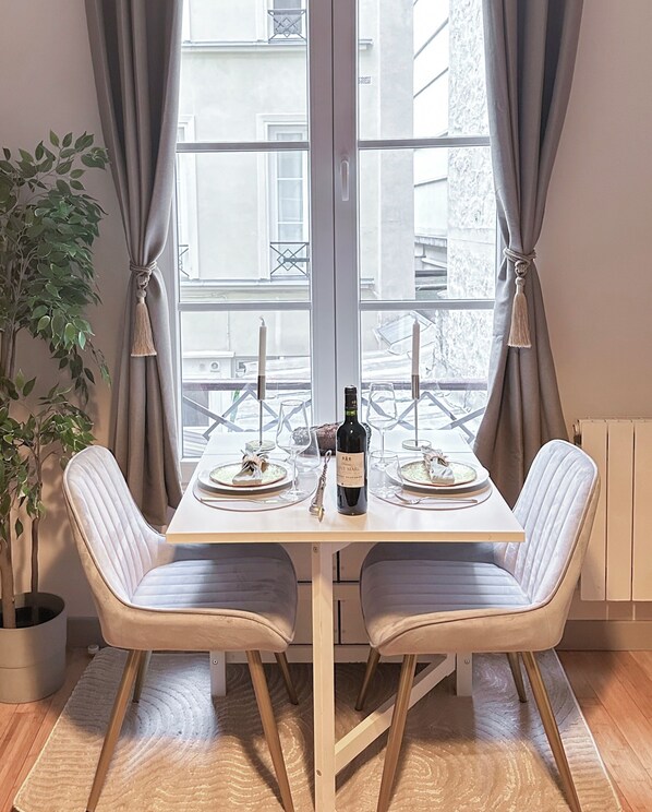 Classic Apartment, Courtyard View | Living area | 80-cm Smart TV with digital channels