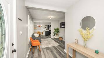 House, Multiple Beds, Patio, Garden View (Modern Cincy Home) | Living area | 42-inch flat-screen TV with digital channels