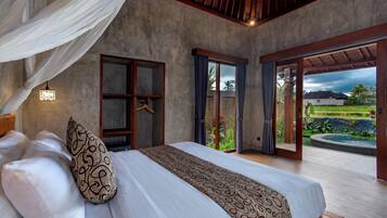 Luxury Villa, Private Pool, Garden View | Egyptian cotton sheets, premium bedding, individually decorated