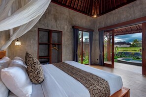 Luxury Villa, Private Pool, Garden View | Egyptian cotton sheets, premium bedding, individually decorated