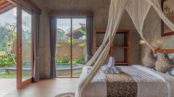 Luxury Villa, Private Pool, Garden View | Egyptian cotton sheets, premium bedding, individually decorated