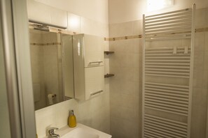 Dusche, Handtücher, Toilettenpapier