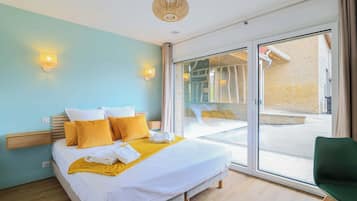 4 chambres, fer et planche Ă repasser, Wi-Fi, draps fournis
