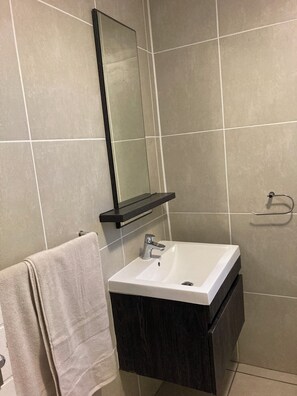 Towels, soap, toilet paper