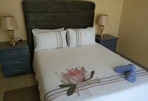 2 bedrooms, iron/ironing board, WiFi, bed sheets