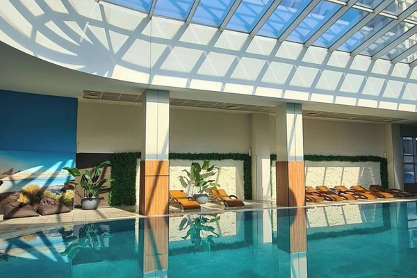 Apartment, 2 Bedrooms, Accessible, Garden View | Pool | Indoor pool