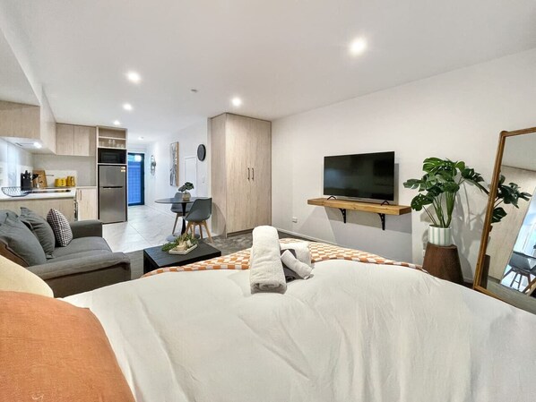 1 chambre, fer et planche à repasser, Wi-Fi, draps fournis