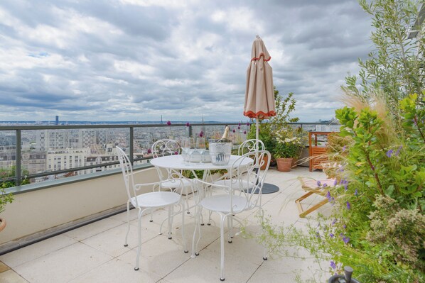 Comfort Apartment, City View | Terrace/patio