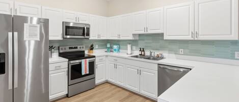 Microwave, oven, stovetop, dishwasher