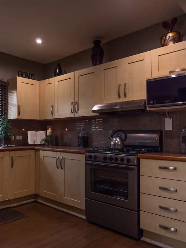 Microwave, oven, stovetop