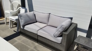 Terrace/patio - Apartment in house with shaded terrace and parking 100m from the beach (Agde)