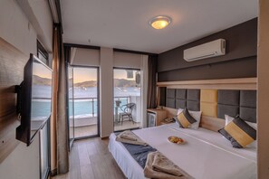 Ropa de cama de alta calidad y minibar 