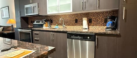 Microwave, oven, stovetop, dishwasher