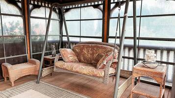 Televisión y chimenea